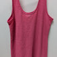 Torrid Hot Pink Ruched Rounded Neckline Tank Top