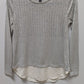 Ann Taylor Light Grey Beaded Sequin Accent Blouse
