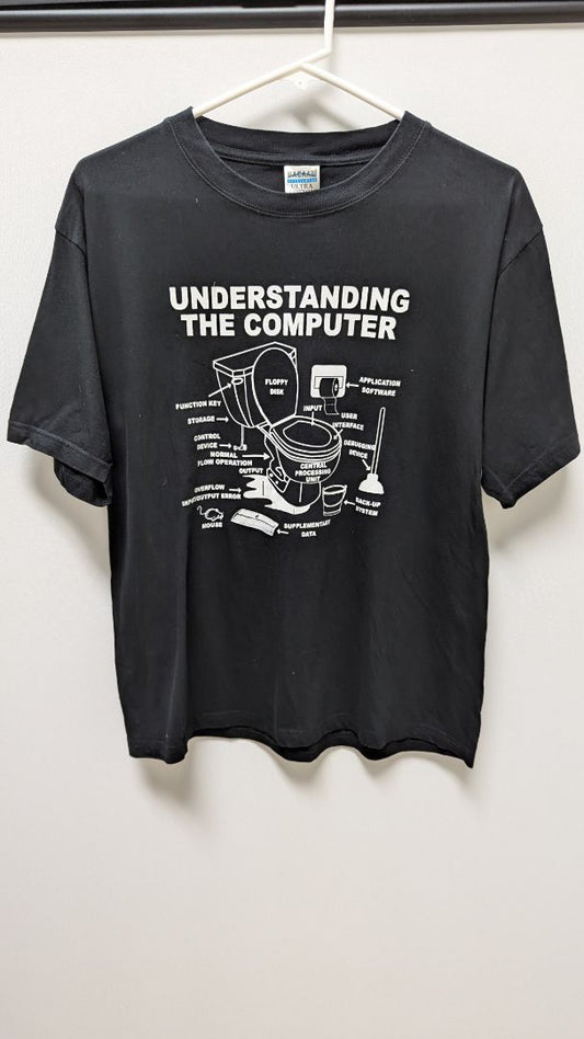 Bacaam Sportwear Black Toilet Graphic T-Shirt