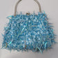 Blue/Silver Beaded & Sequined Clutch Purse