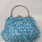 Blue/Silver Beaded & Sequined Clutch Purse