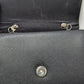 Black/Silver Rhinestone Foldover Clutch Purse