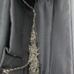 Black/Silver Rhinestone Foldover Clutch Purse