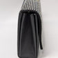 Black/Silver Rhinestone Foldover Clutch Purse