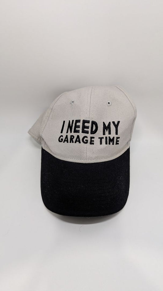 Tan/Black "I Need My Garage Time" Hat