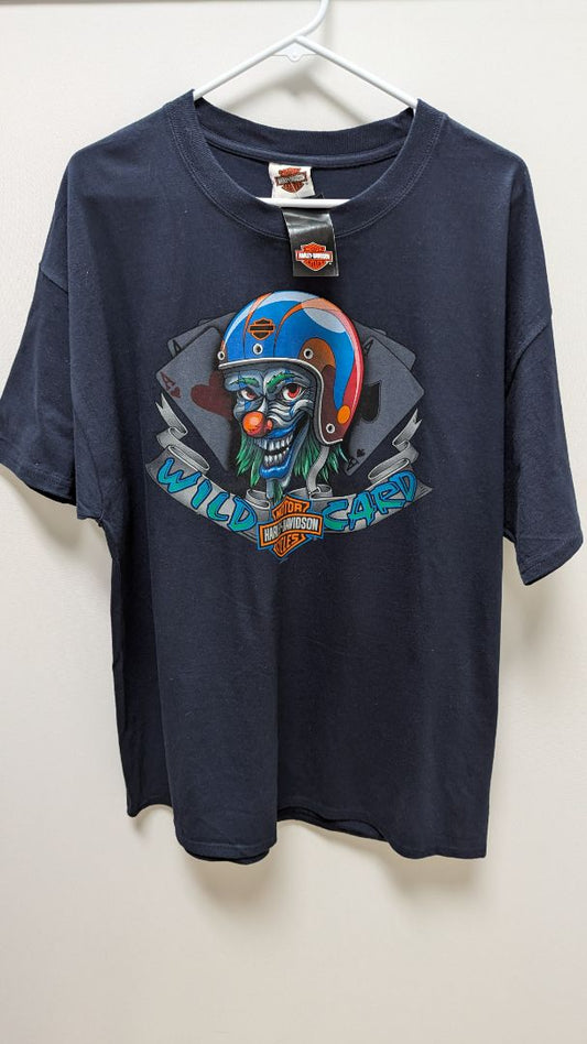 Harley Davidson Navy "Wild Card" Joker Graphic T-Shirt