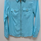 Michael Kors Light Turquoise Zippered Blouse