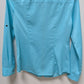 Michael Kors Light Turquoise Zippered Blouse