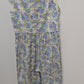 Laura Ashley Ivory/Blue/Purple Floral Vintage Sleeveless Jumpsuit