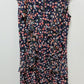 Michael Kors Navy/Pink Floral Ruffled Mini Dress