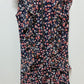 Michael Kors Navy/Pink Floral Ruffled Mini Dress