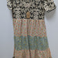 natural life Grey/Multicolor Floral Tiered Maxi Dress