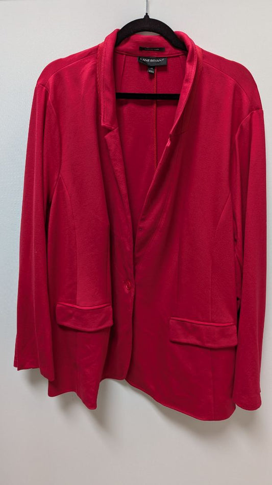 Lane Bryant Red 1-Button "Bryant Blazer" Jacket