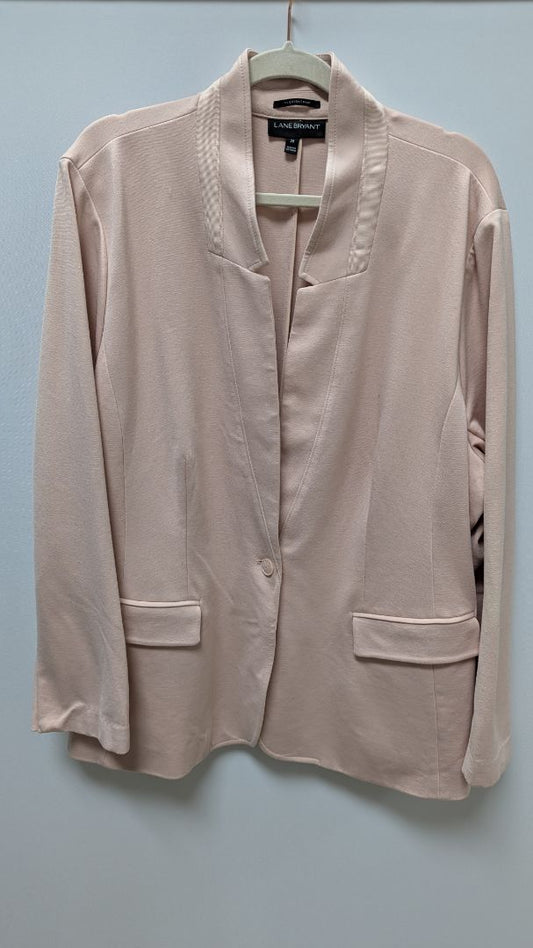 Lane Bryant Light Pink 1-Button Blazer Jacket