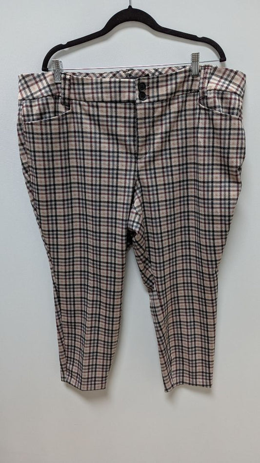 Torrid Tan Plaid Double-Knit Ankle Skinny Pants