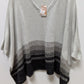 Sonoma Life + Style Grey/Black Kimono-Sleeve Sweater