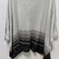 Sonoma Life + Style Grey/Black Kimono-Sleeve Sweater
