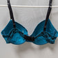 Joe Boxer Teal/Black Skull Graphic Print Bra