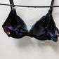 Candie's Black/Multicolor Skull Floral Push-Up Bra
