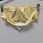 Yellow Lace Strapless Bra