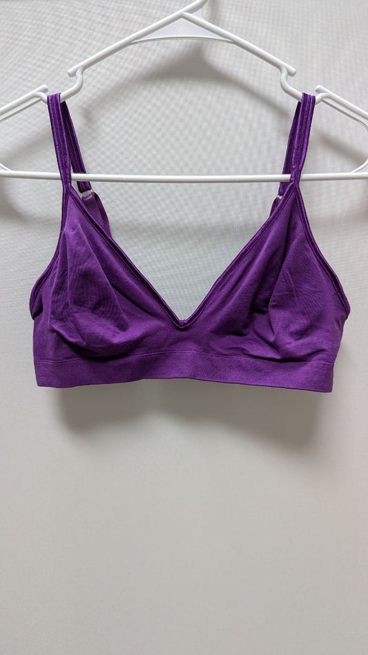 Playtex Purple Satin-Trim Bralette (36B)