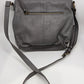 Grey Faux-Leather Foldover Crossbody Purse