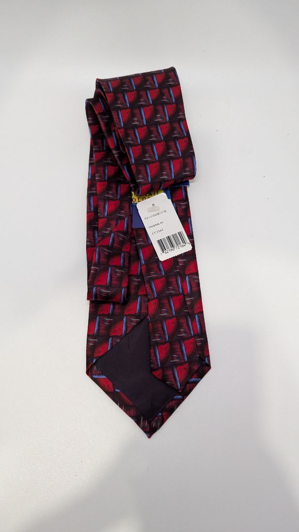 Stonehenge Limited Cocktail Colors Red/Blue Silk Necktie