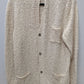 H953 Beige Fuzzy Knit Cardigan Sweater
