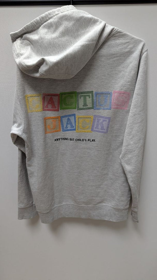Cactus Jack Light Grey Graphic Drawstring Hoodie
