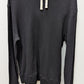 MONROW Black Textured Hooded Pullover Sweater