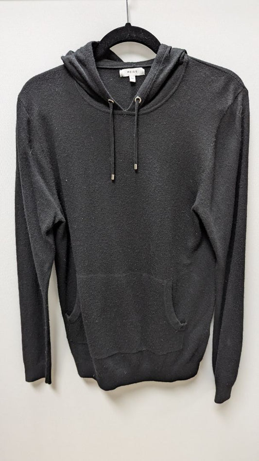Reiss Black Santiago Cashmere Blend Hoodie
