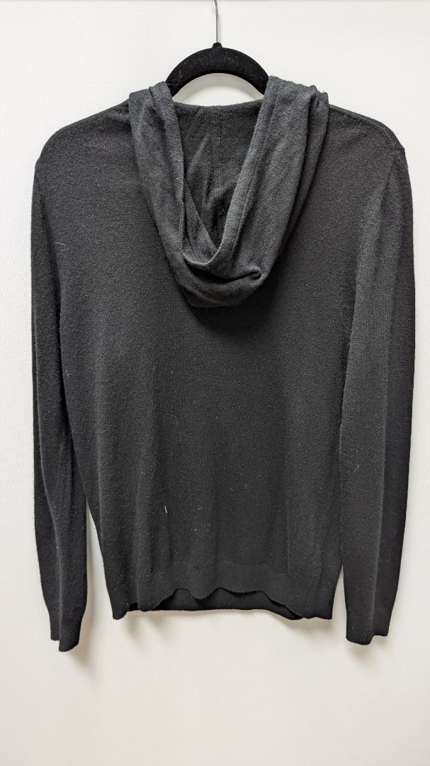 Reiss Black Santiago Cashmere Blend Hoodie