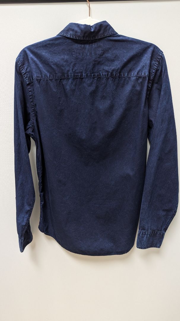 Georg Roth LA Faded Navy Pima Cotton Button-Down Shirt