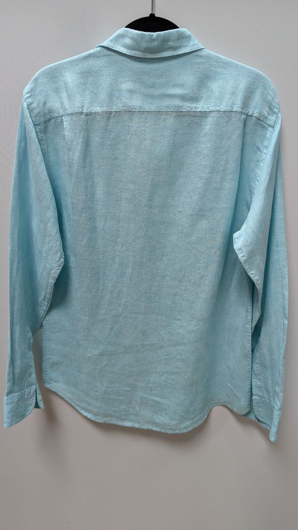 Georg Roth LA Light Blue Linen Button-Down Shirt