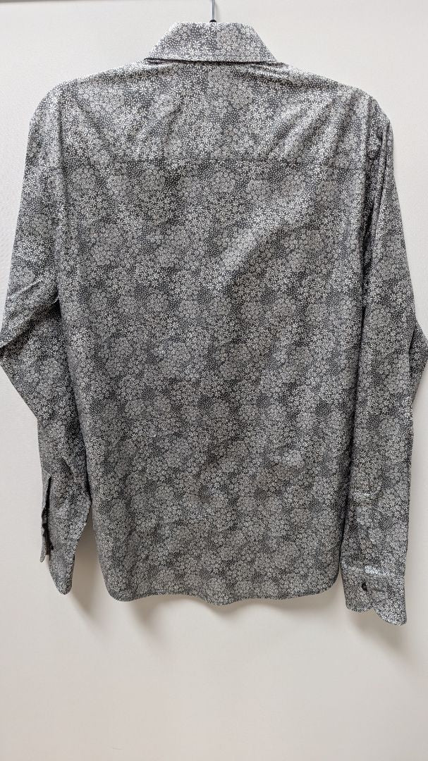 Georg Roth LA Dark Grey Floral Pima Cotton Button-Down Shirt