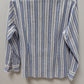MGF 965 White/Blue Striped Crepe Button-Down Shirt