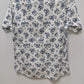 Patrick Assaraf White/Navy Hawaiian Button-Down Shirt