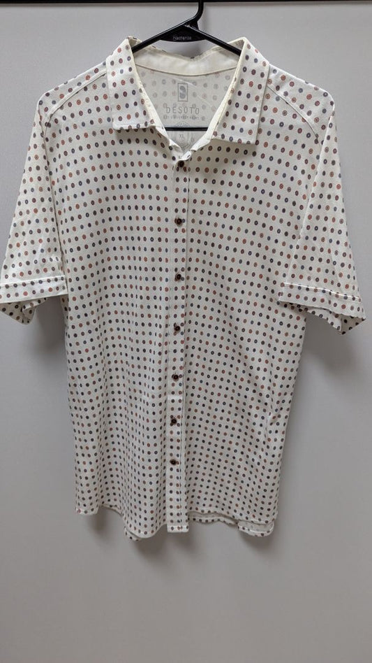 DESOTO Ivory "JT's Jersey Shirt" Button-Down Shirt