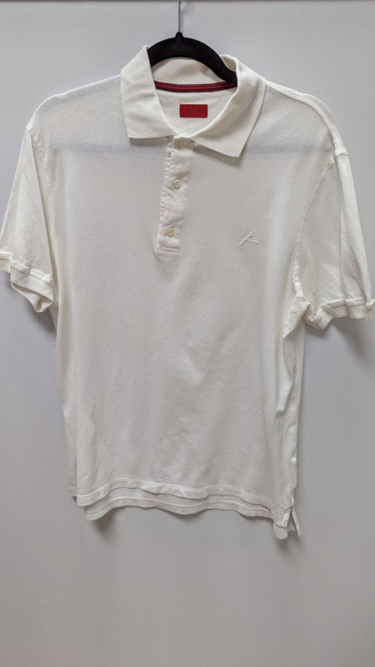 ISAIA Napoli White Short-Sleeve Polo Shirt