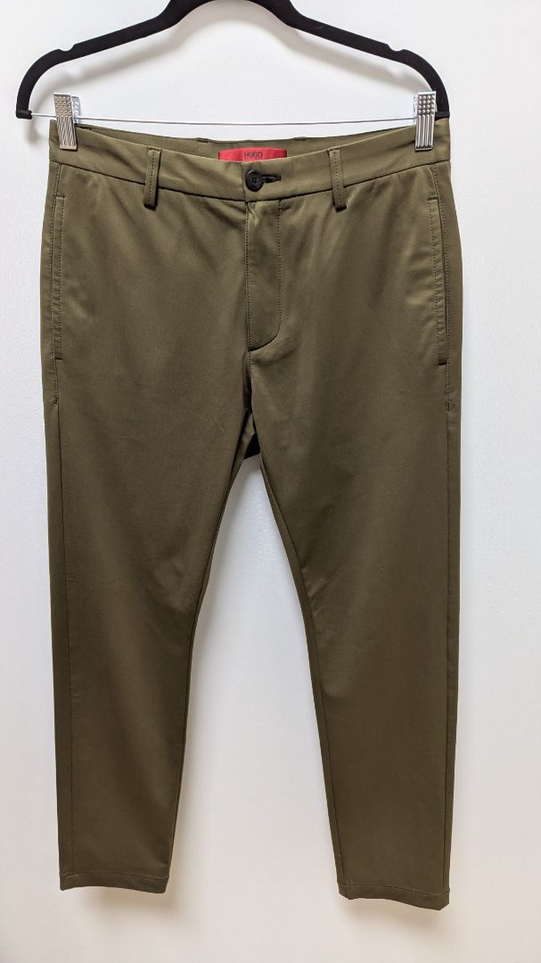 Hugo Boss Dark Green Men's 4-Pocket Slim Pants