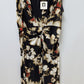Anne Klein Black Multicolor Floral Maxi Dress