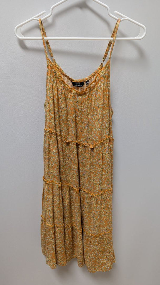 mlle gabrielle Orange/Yellow Floral Halter-Neck Dress