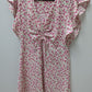 monteau Los Angeles White/Pink Floral Flared Dress