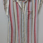 Old Navy Ivory/Multicolor Striped Linen Button-Down Dress