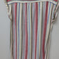 Old Navy Ivory/Multicolor Striped Linen Button-Down Dress
