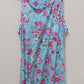 Cuddl Duds Blue/Pink Floral Nightgown Dress