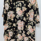 twelvemonths Black/Pink Floral Kimono Overpiece