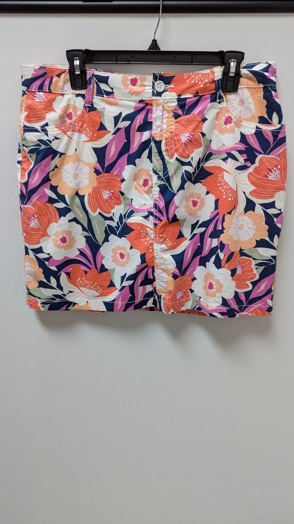 St. John's Bay Purple Multicolor Floral Skort