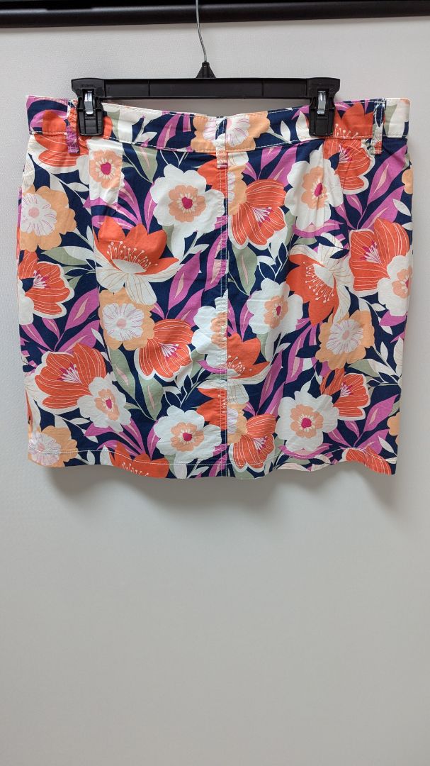 St. John's Bay Purple Multicolor Floral Skort