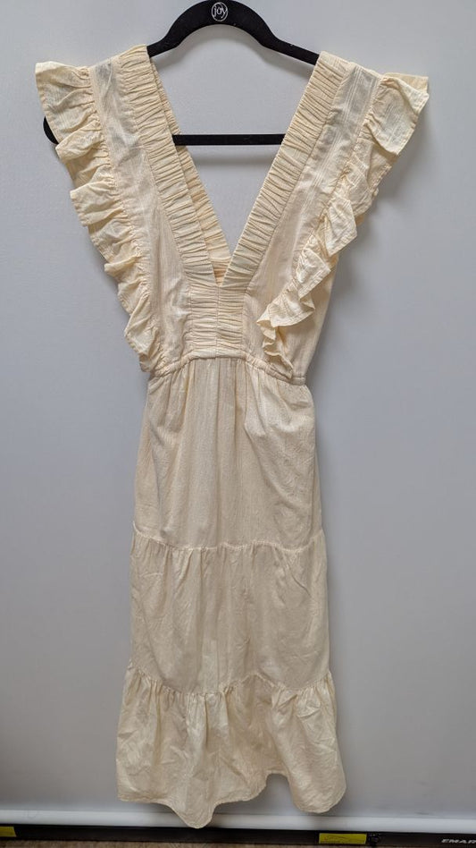 Strut & Bolt Beige Sleeveless Cotton Peasant Maxi Dress